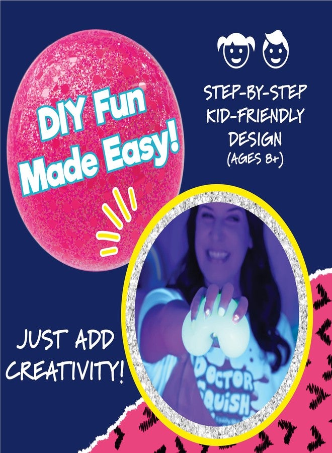 Doctor Squish Squishy Pack Combo Refill | Both Standard & Glow in The Dark Refills with TPR Balloons, Reusable Clips, Sparkles & Slime Powder | Make Normal & Neon Squishies | 2 Refills Bundle - Image 5